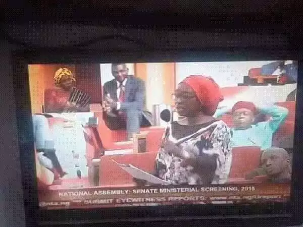 What Was T.A Orji Doing While The Senate Screened Ministers? (See Photo)